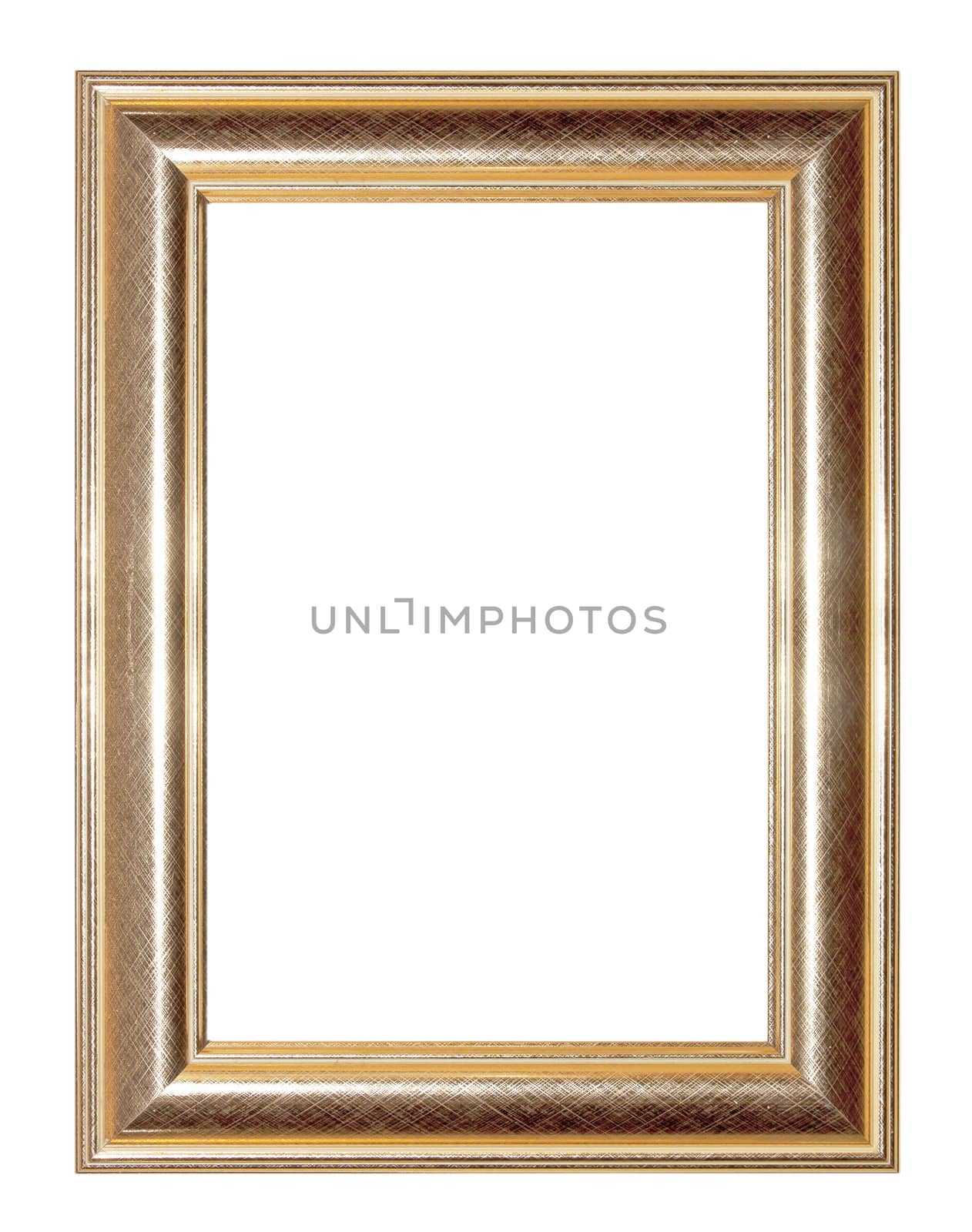 Old Antique gold  frame Isolated Decorative Carved Wood Stand Antique  Frame Isolated On White Background