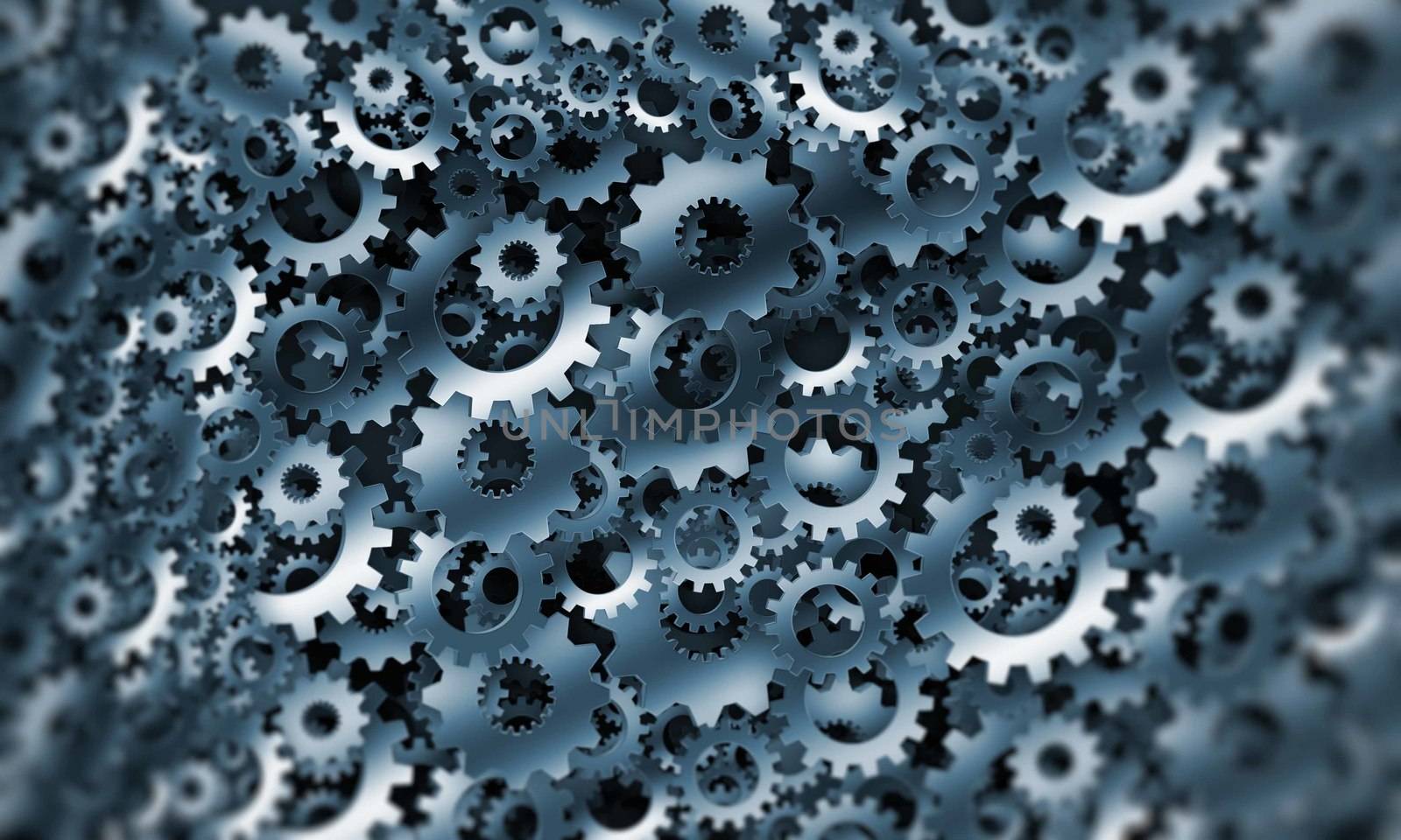 Background image with gears and cogwheels. Technologies and mechanism