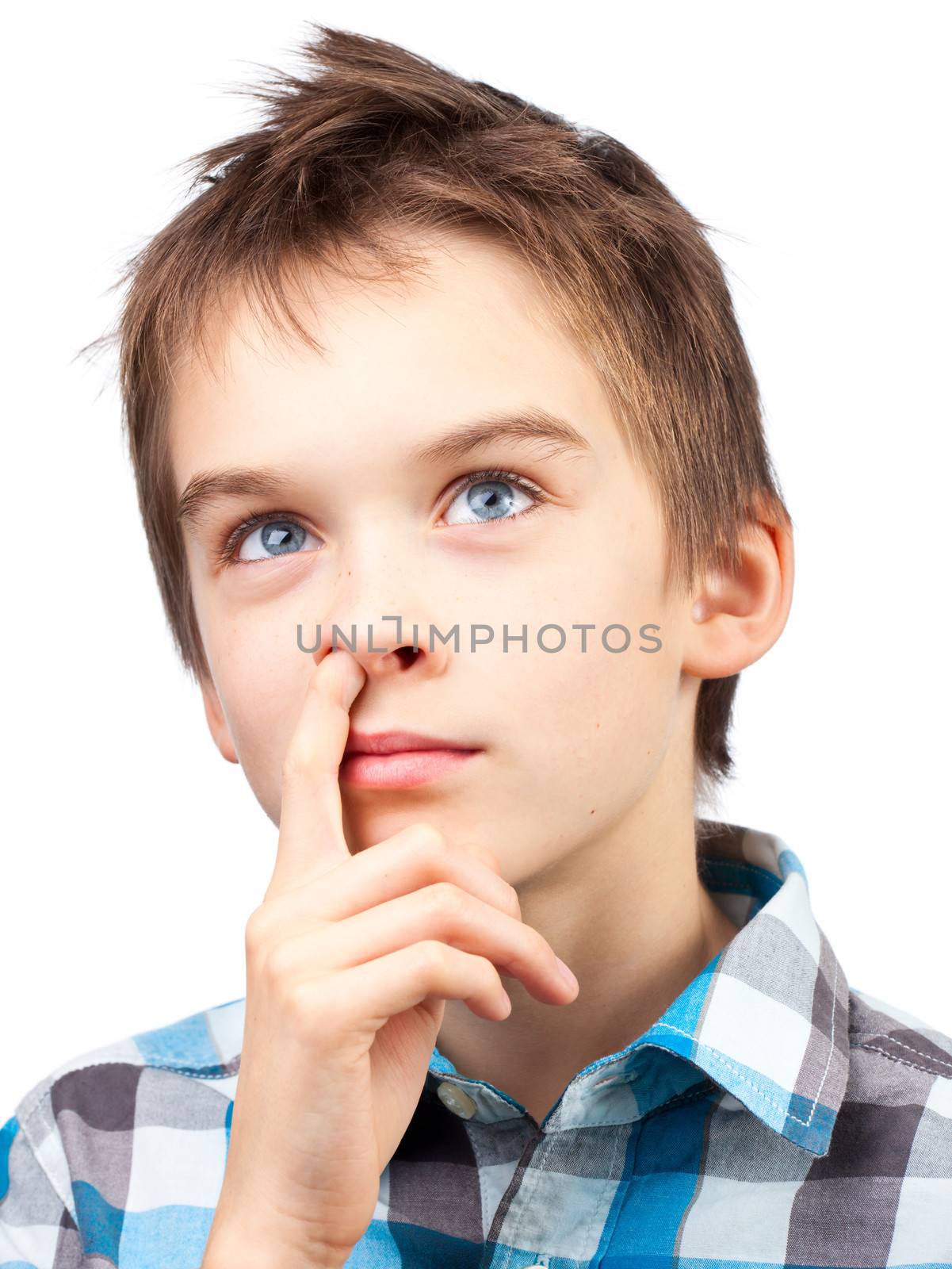Child picking nose by naumoid