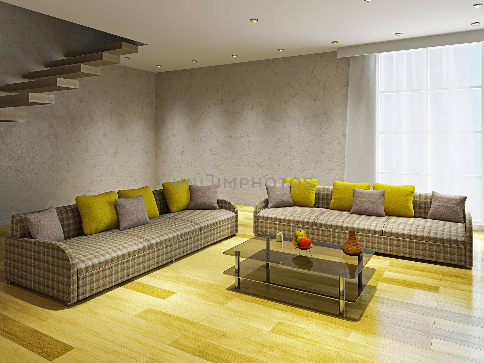 Livingroom  with two sofas by Astragal