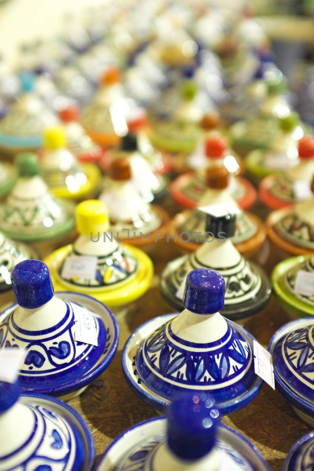 Tajines in the market, Morocco