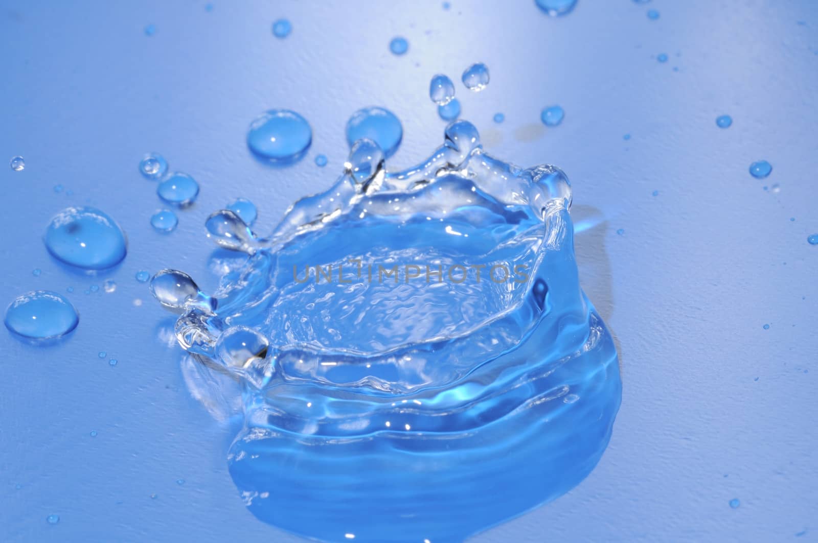 Blue textured Water Drops