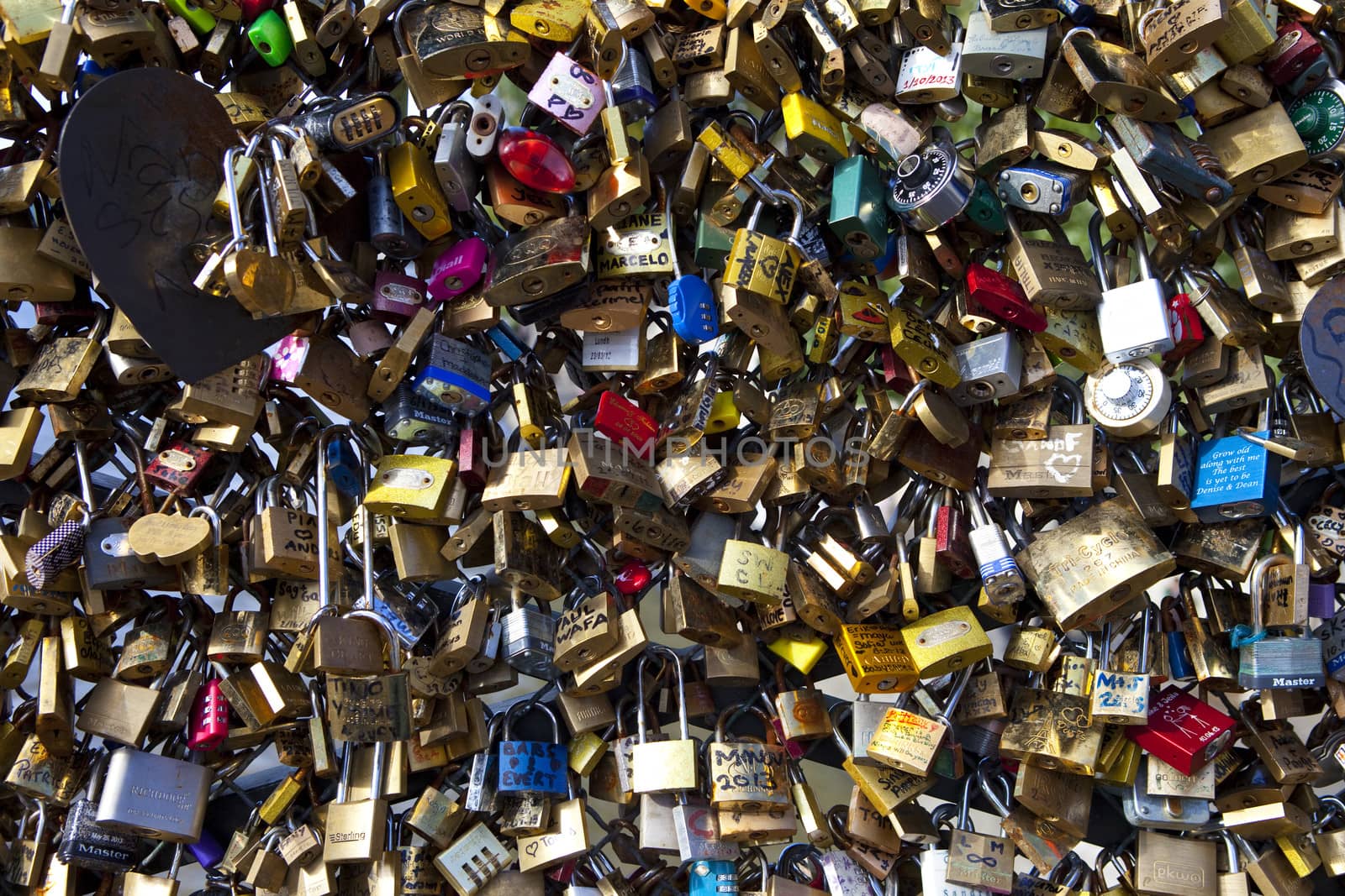 Love Padlocks on the Pont Des Arts in Paris by chrisdorney