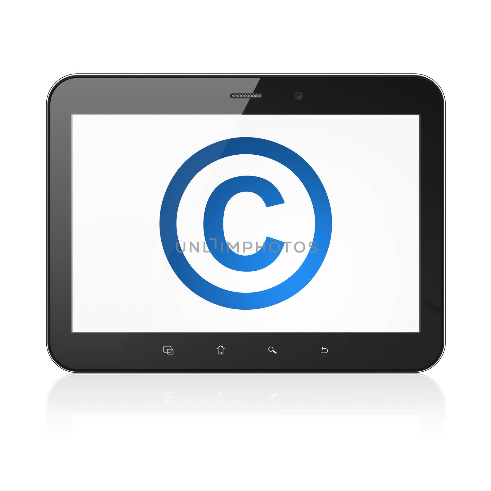 Law concept: Copyright on tablet pc computer by maxkabakov