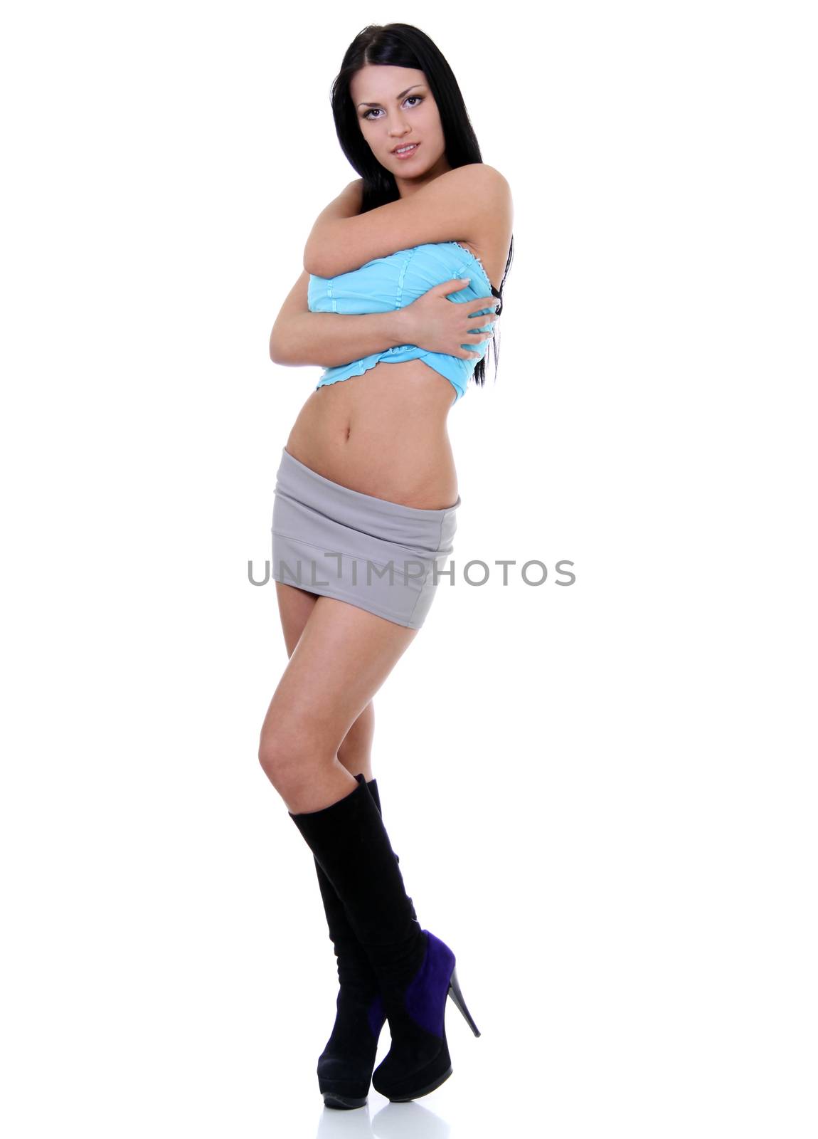 Attractive young fashion model