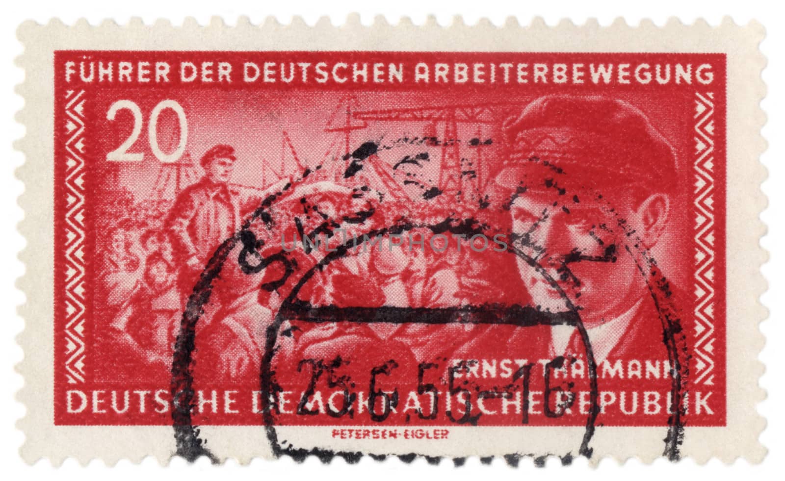 GDR - CIRCA 1960s: A stamp printed in GDR (East Germany) shows Ernst Telman (1886-1944), leader of the Communist Party of Germany, circa 1960s