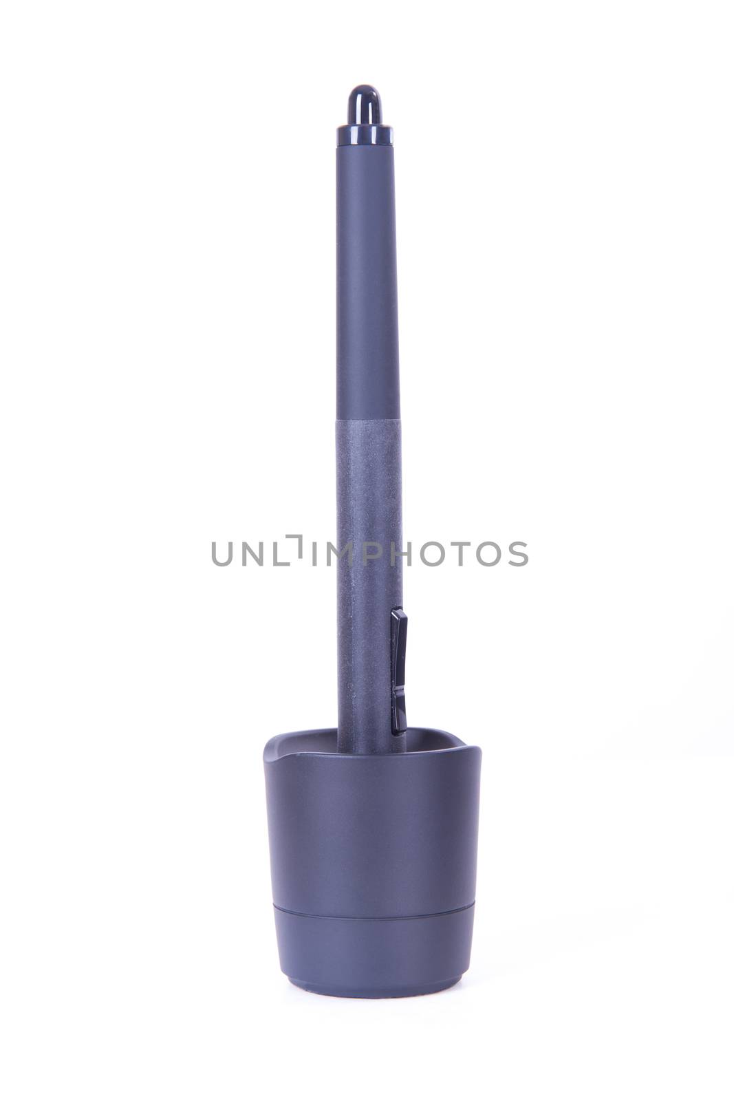 Pen set of graphic tablet for drawing digitally, isolated on white background.