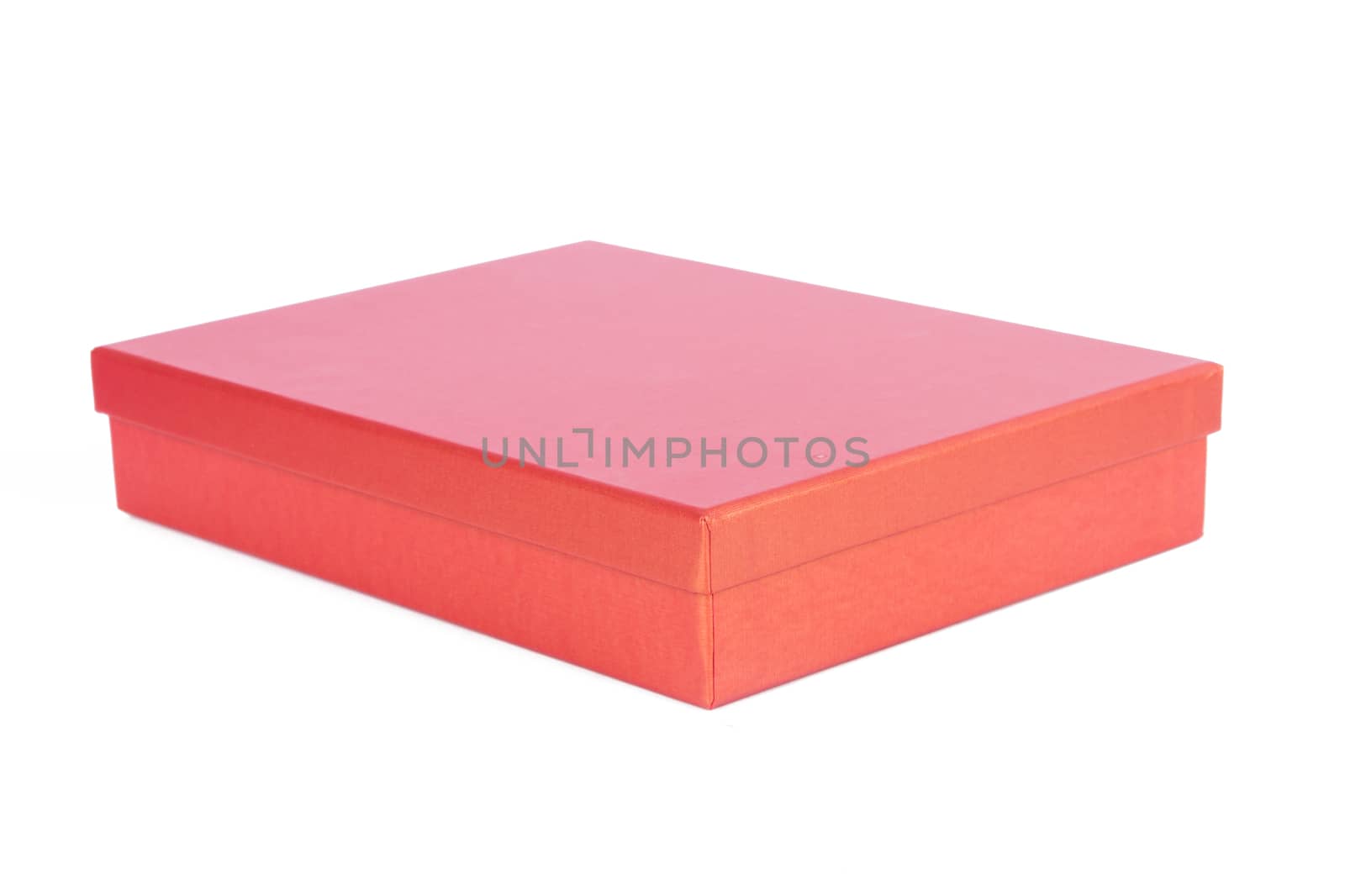 Gift box on perspective, isolated on white background.
