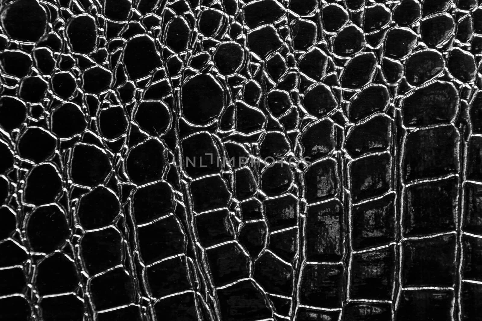 Black crocodile leather texture with for background