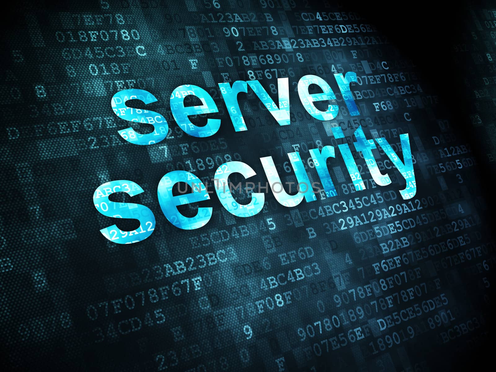 Safety concept: Server Security on digital background by maxkabakov