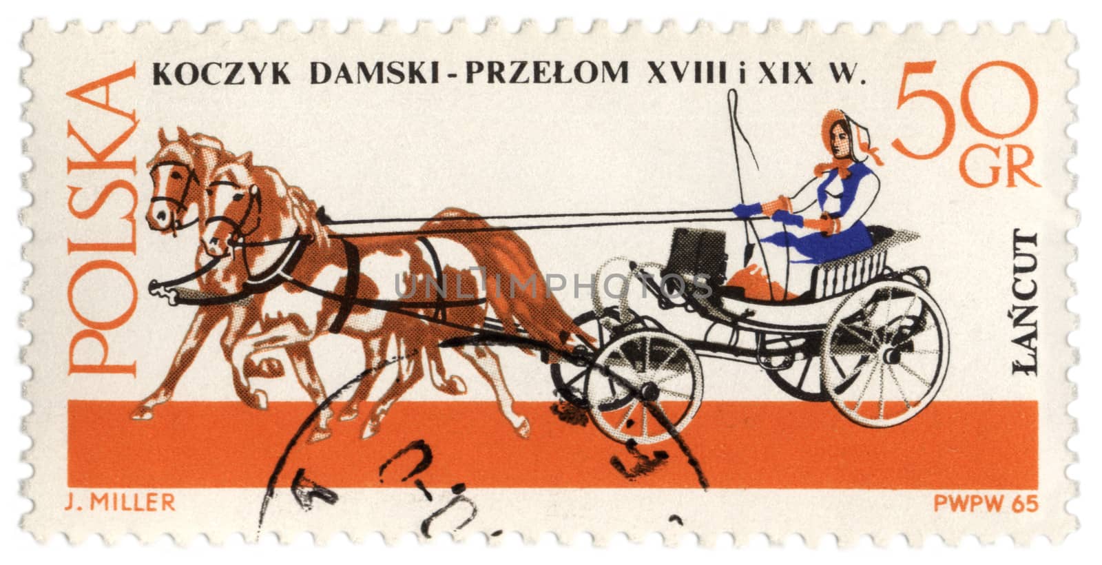 POLAND - CIRCA 1965: a stamp printed in Poland shows old chariot - chaise (XVIII-XIX century), circa 1965