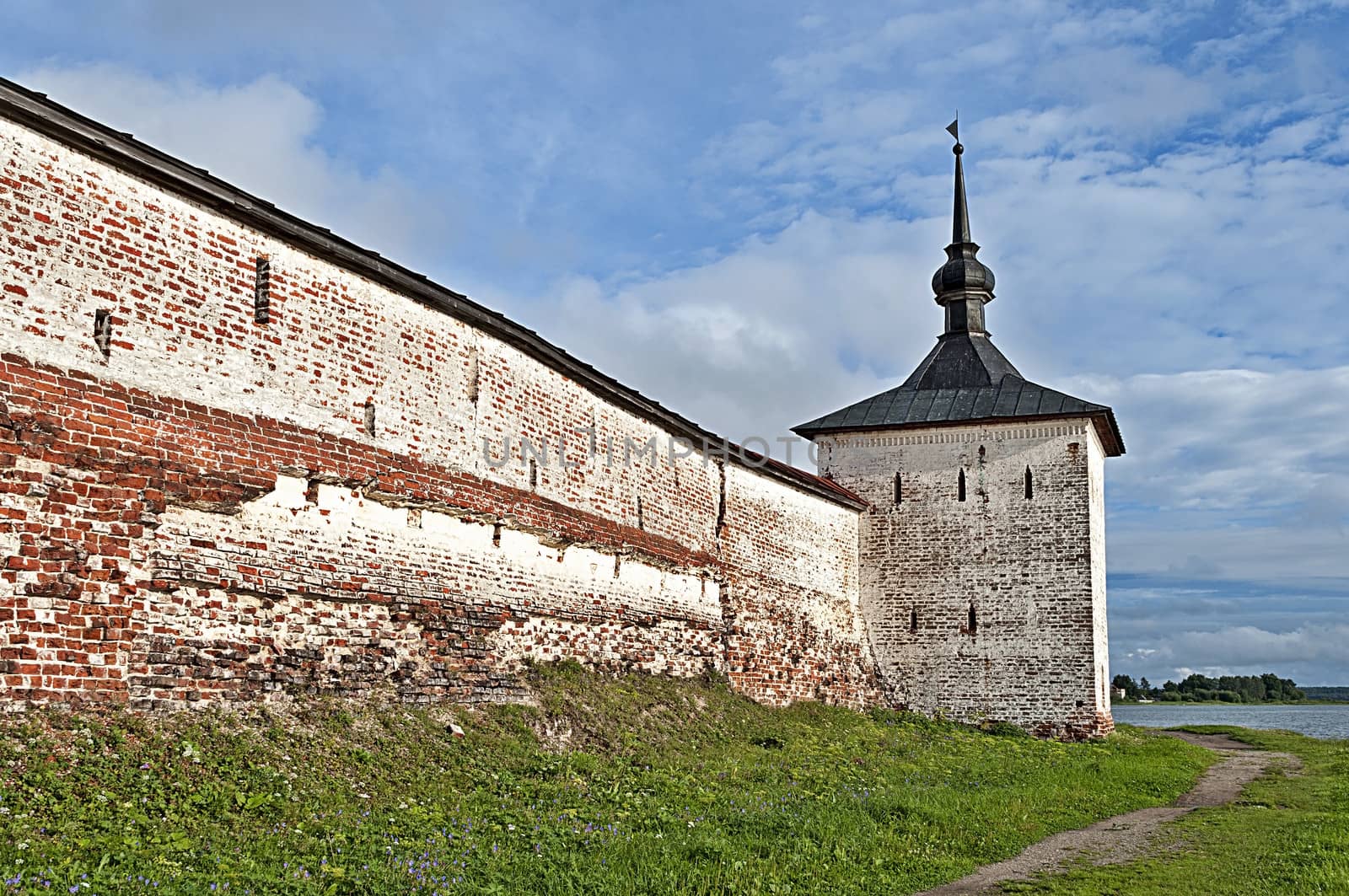 Walls of the Kirillo-Belozersky (St. Cyril-Belozersky) monastery, northern Russia