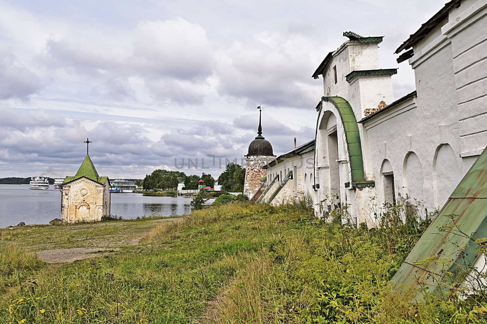 Resurrection Goritsky convent on the banks of the river Sheksna, north Russia