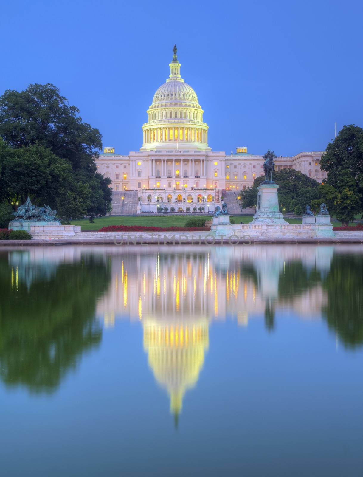 Back of the United States Capitol building and reflecting pool by sgoodwin4813