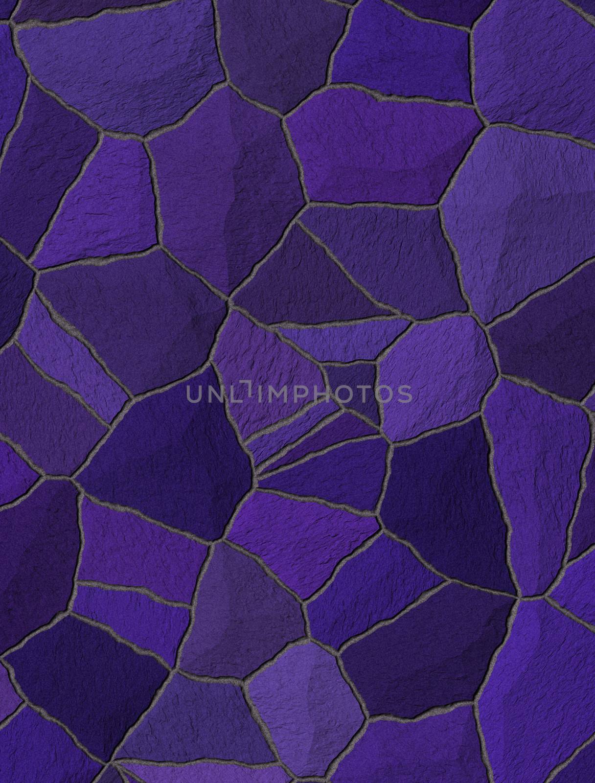 violet trencadis broken tiles mosaic by sfinks