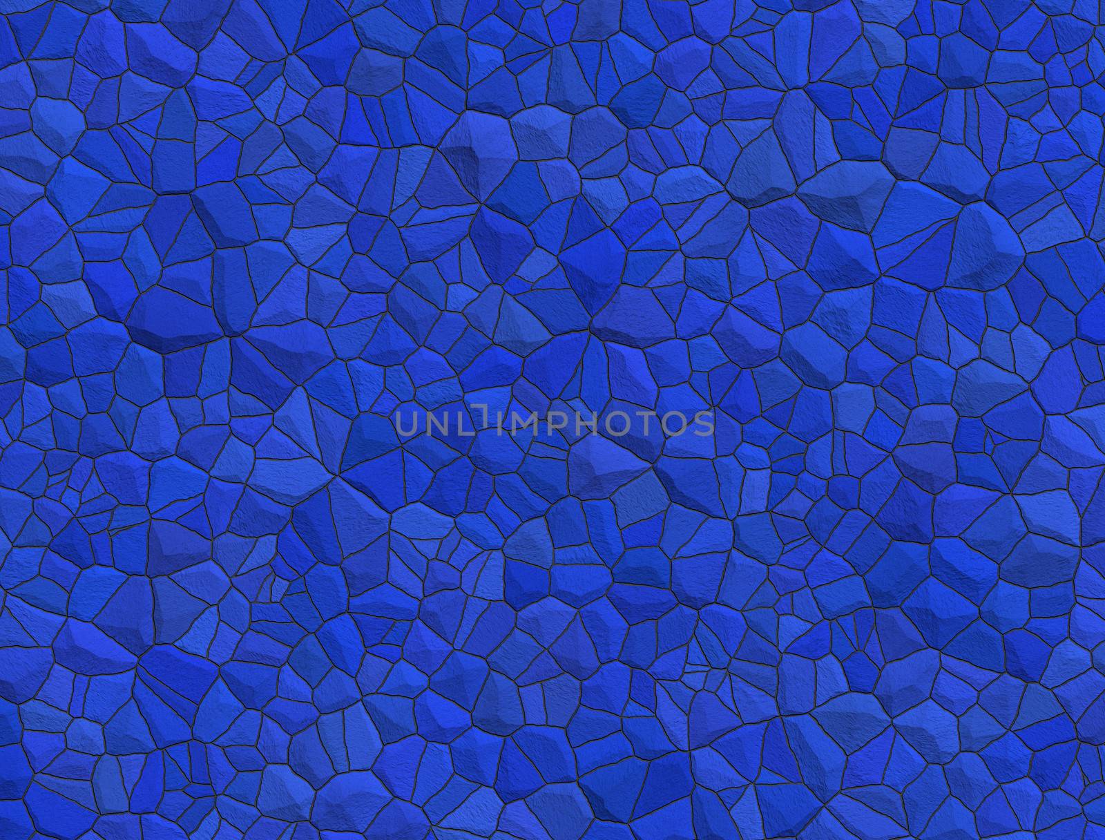 Abstract background with tiles in blue