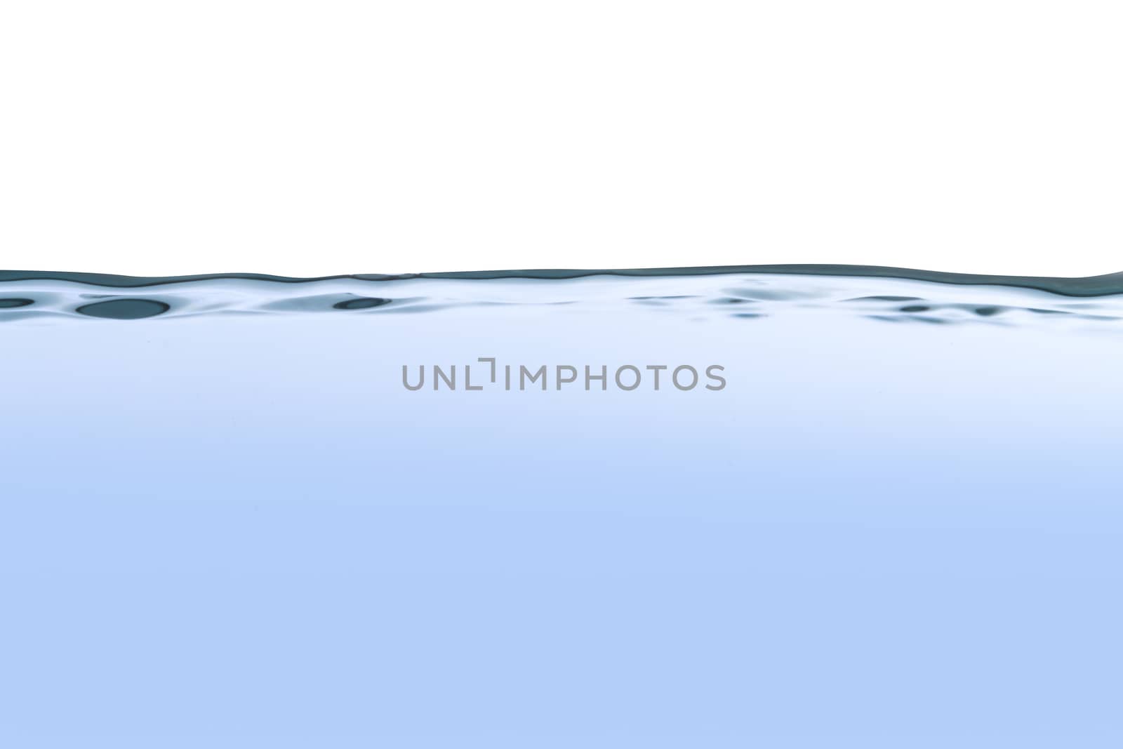 Close up view of water splash, isolated on white background.