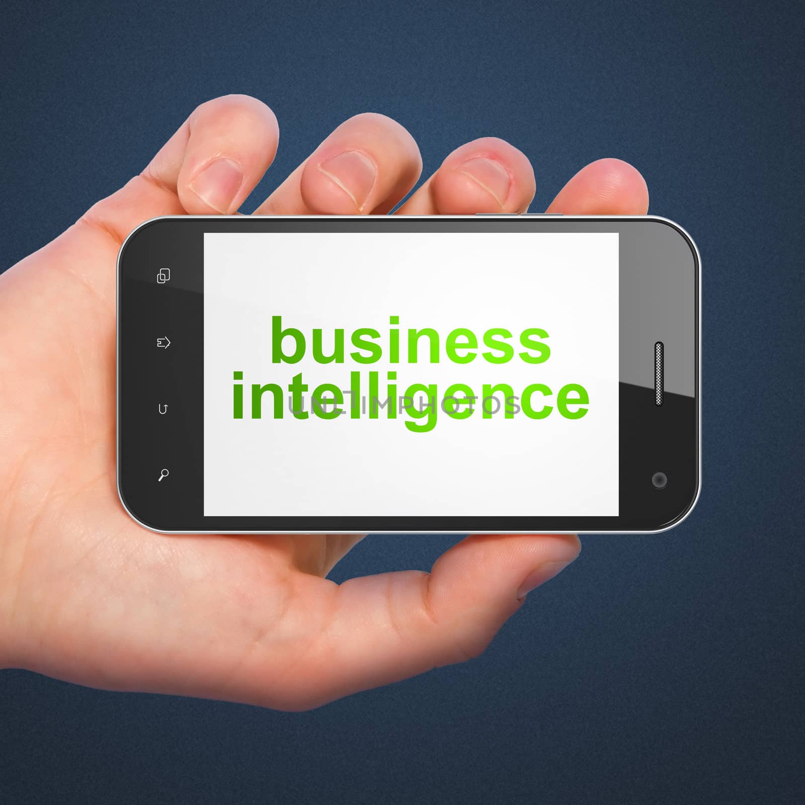 Finance concept: Business Intelligence on smartphone by maxkabakov