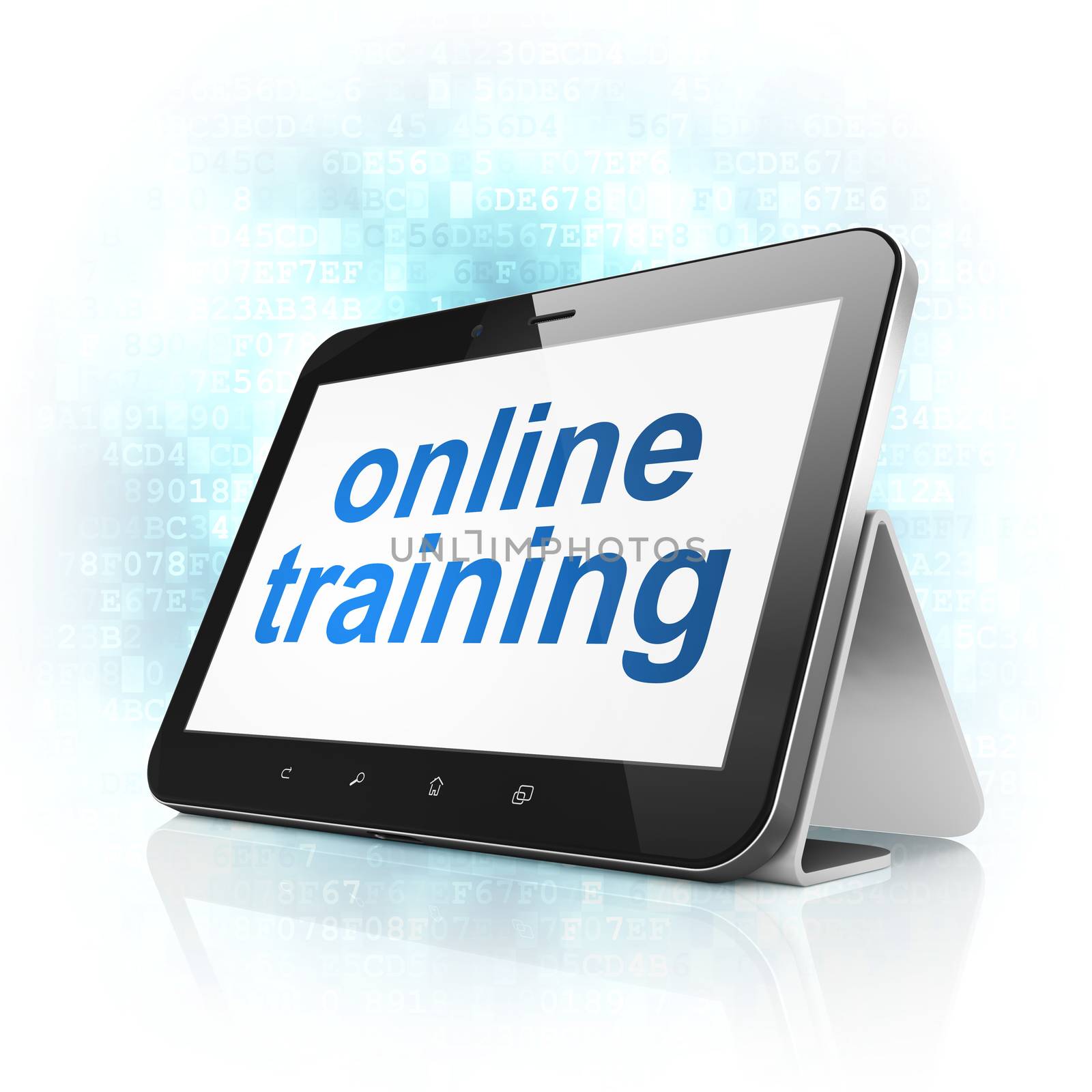 Education concept: Online Training on tablet pc computer by maxkabakov