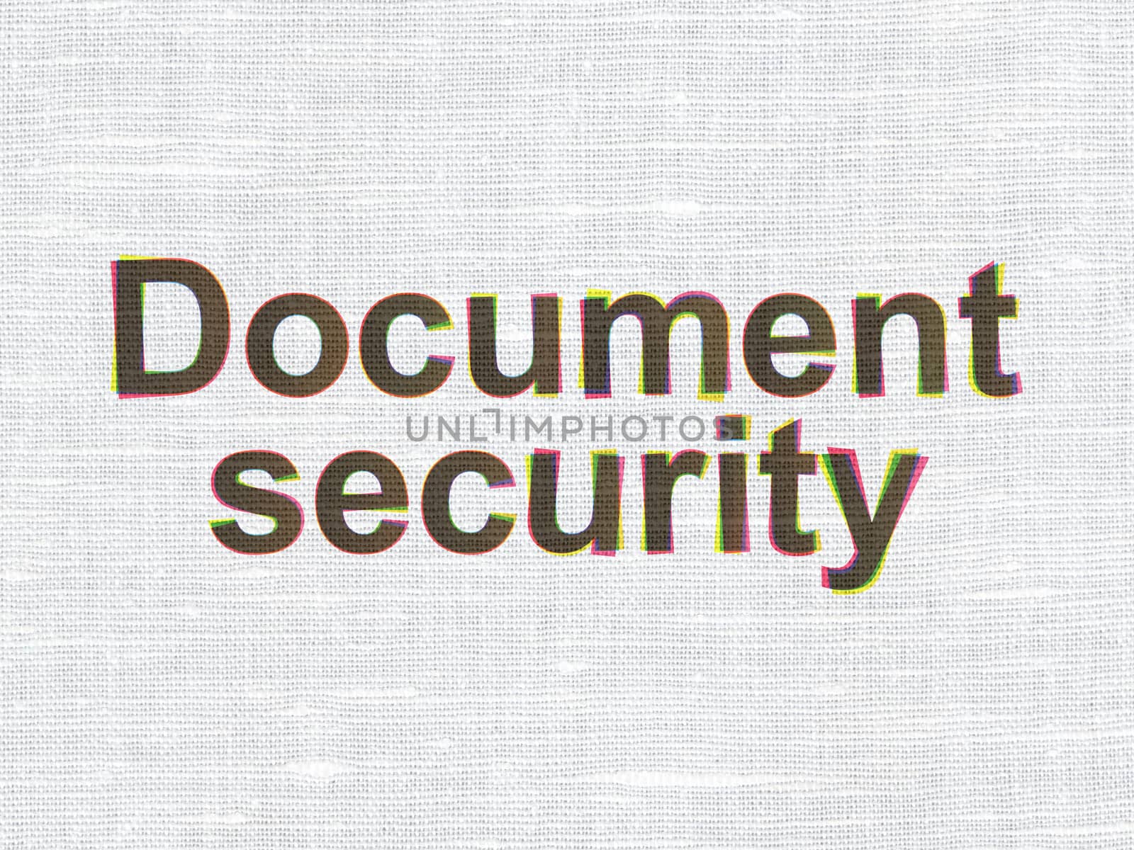 Protection concept: Document Security on fabric texture background by maxkabakov