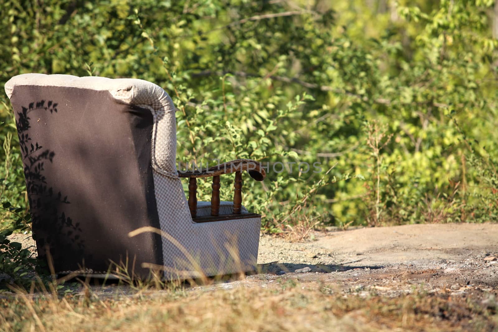 armchair for recreation in nature