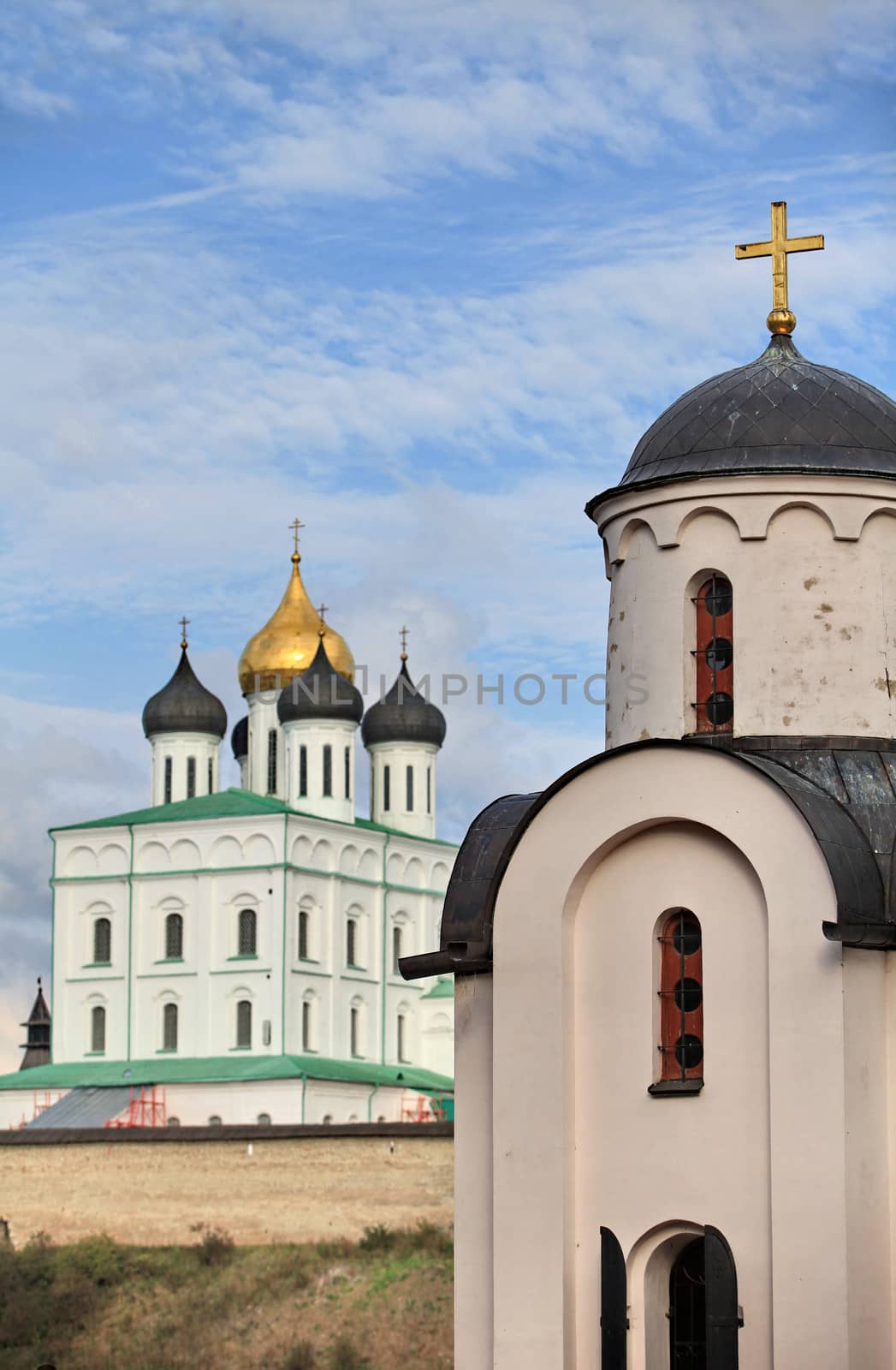 Trinity Cathedral and Chapel in Pskov