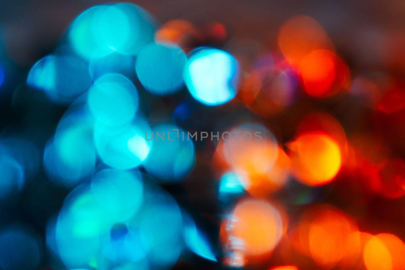 Blue and red bokeh abstract background