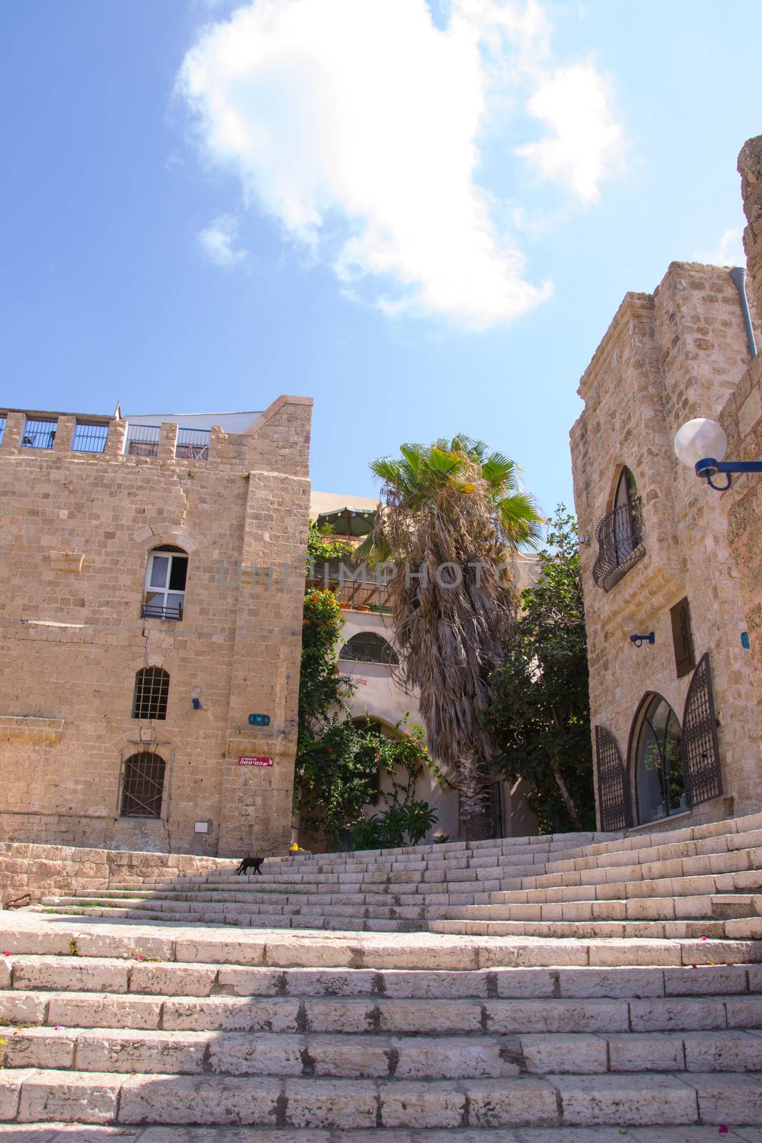 Old stone houses .Historic part of Yaffo