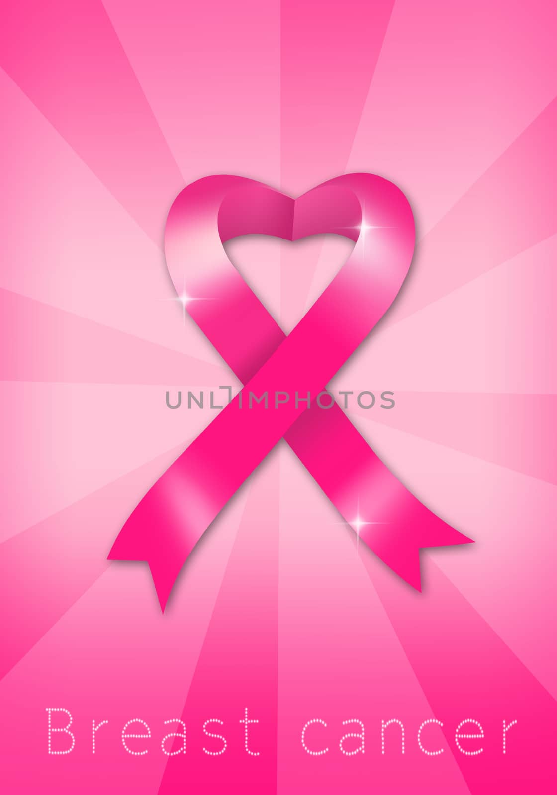 Breast cancer prevention with pink ribbon