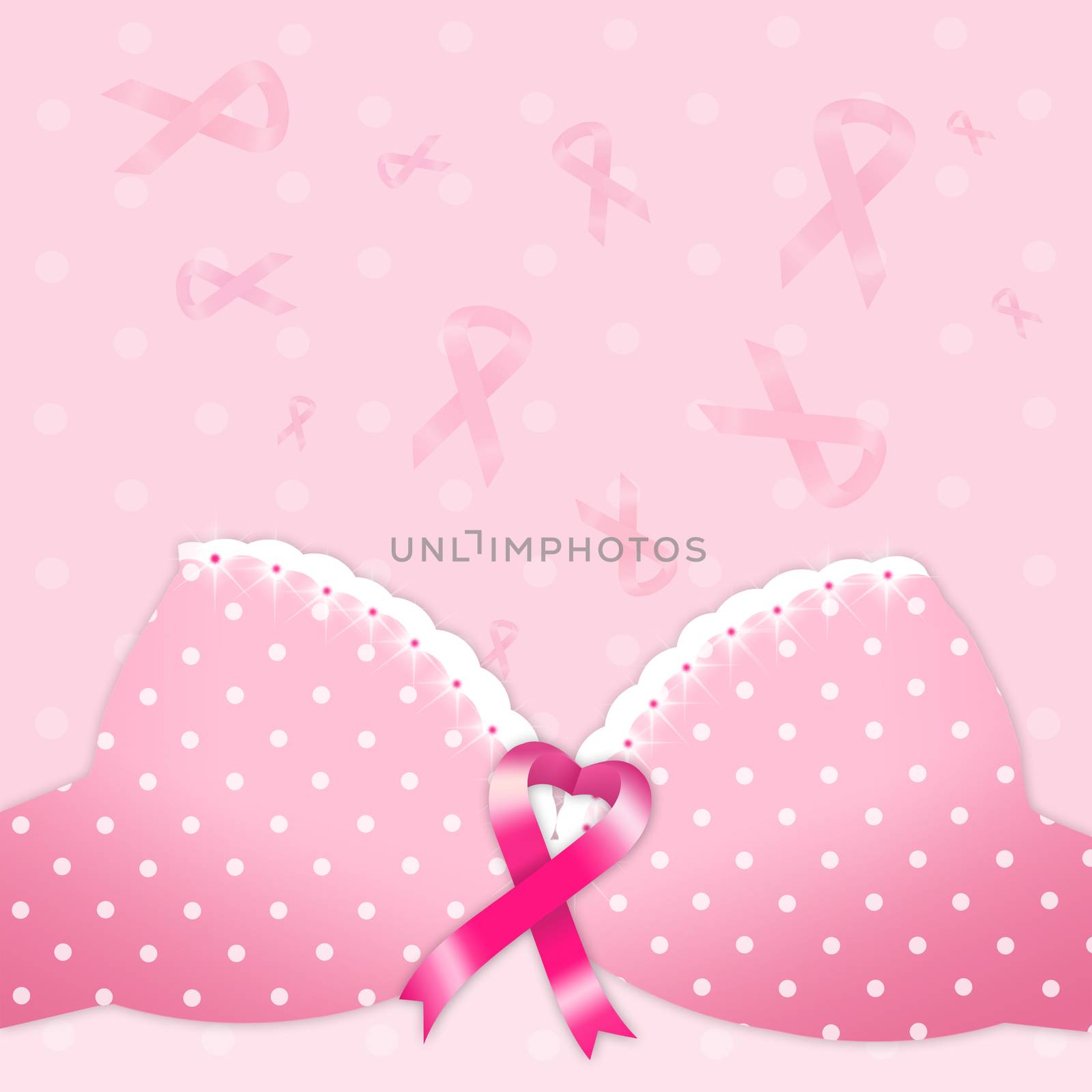 Breast cancer prevention with pink ribbon by sognolucido