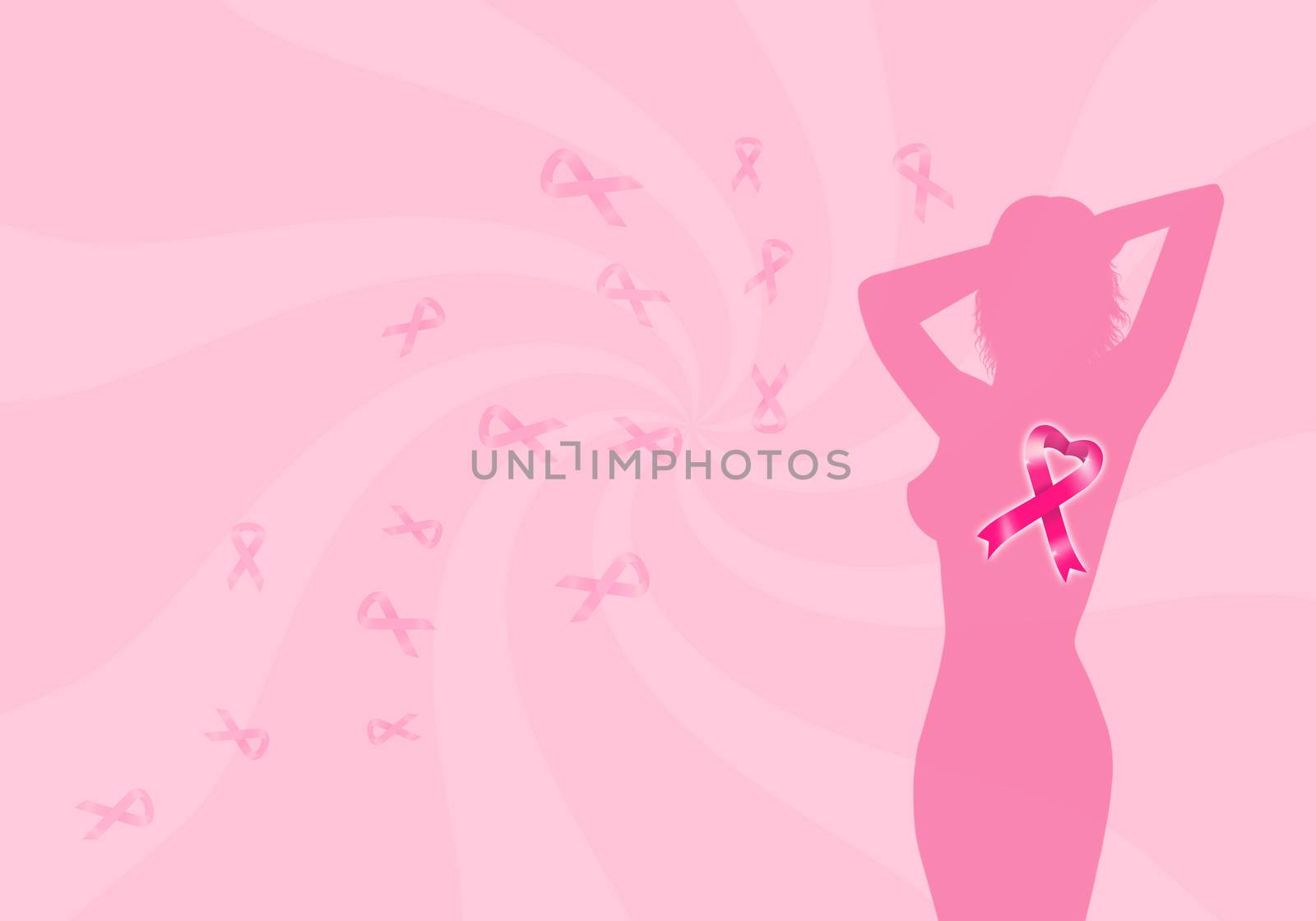 Breast cancer prevention with pink ribbon by sognolucido