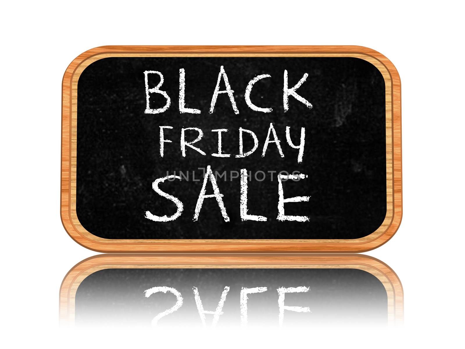 black friday sale - 3d isolated blackboard banner with chalk text, business holiday concept