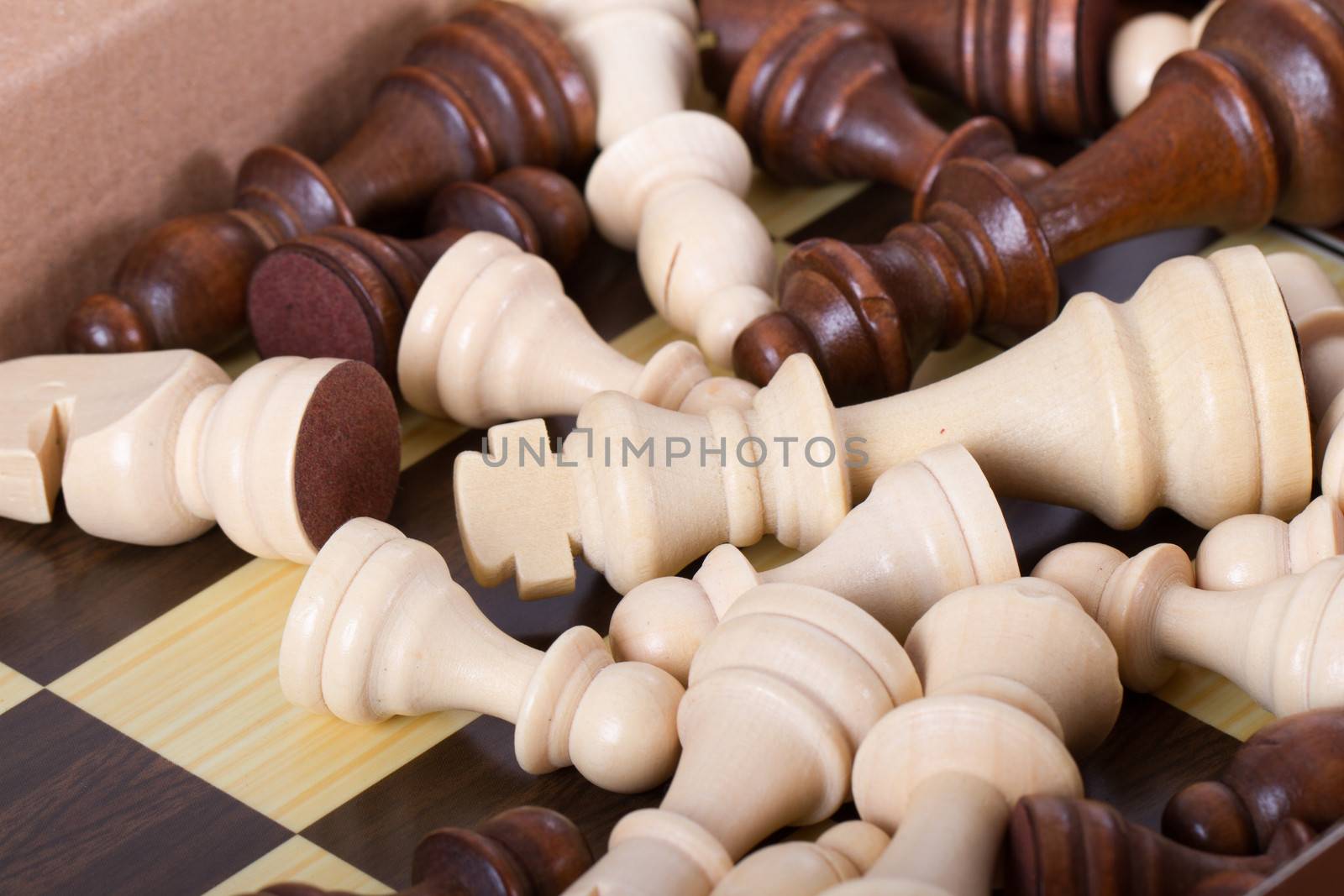 King and pawn in the same box at the end of the game.