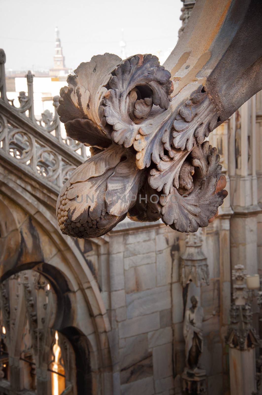 Detail of Milan Duomo in Italy