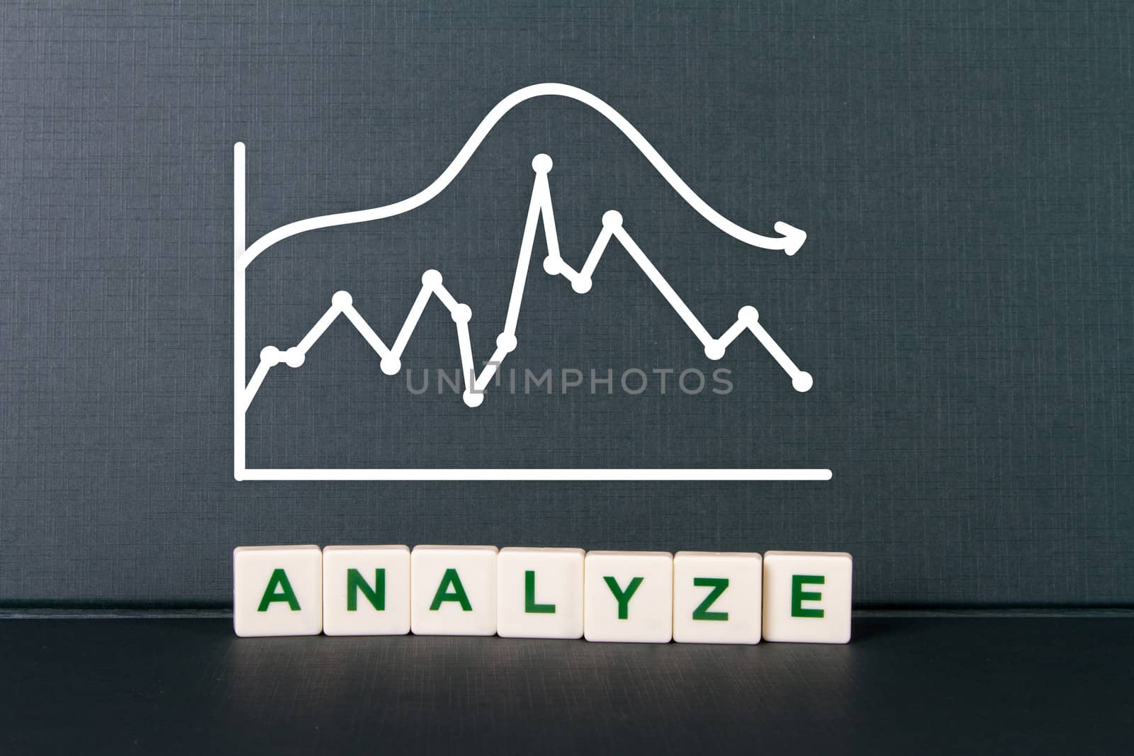 Analyze word in letters and chart of statistic.