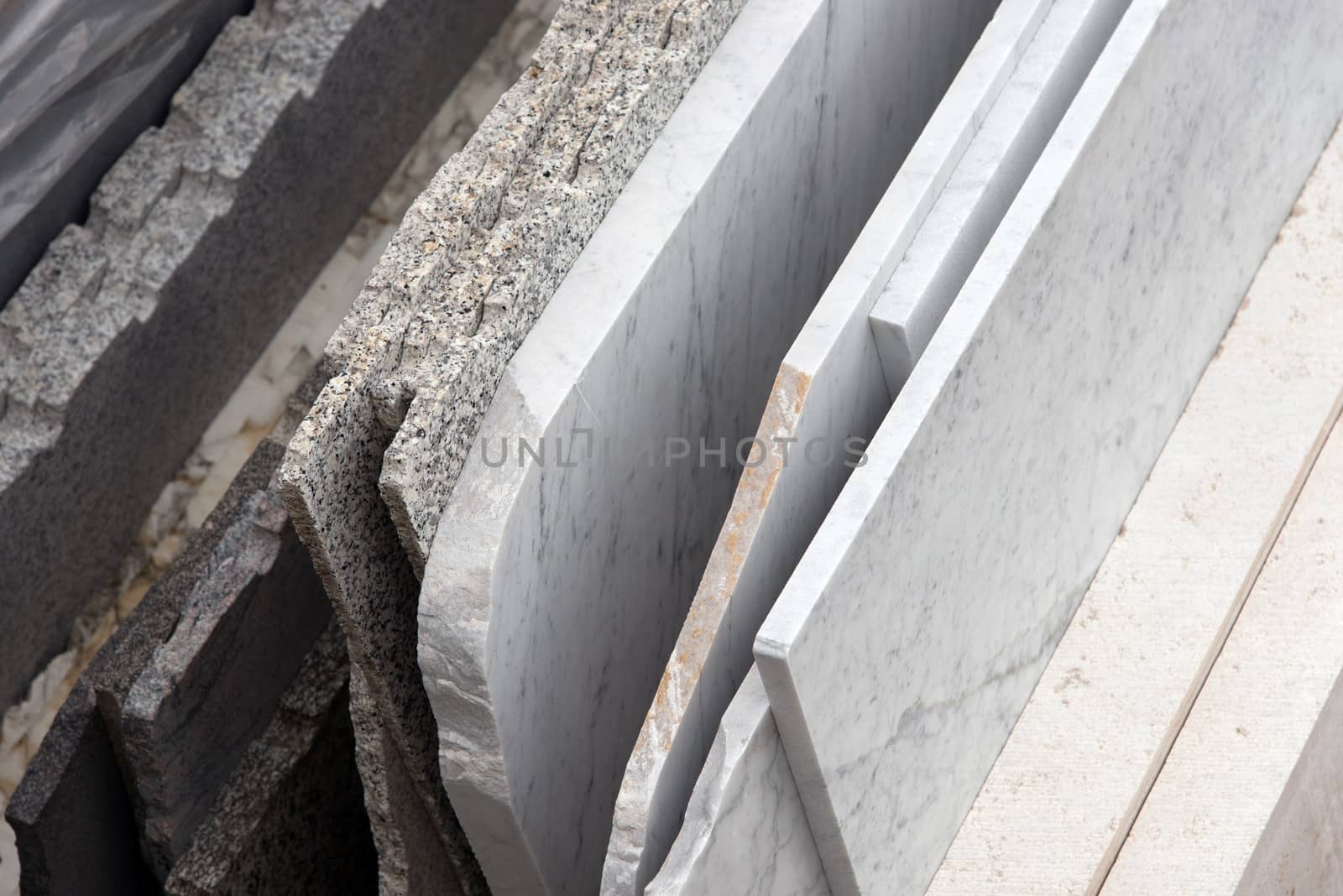 marble slabs ready to be processed