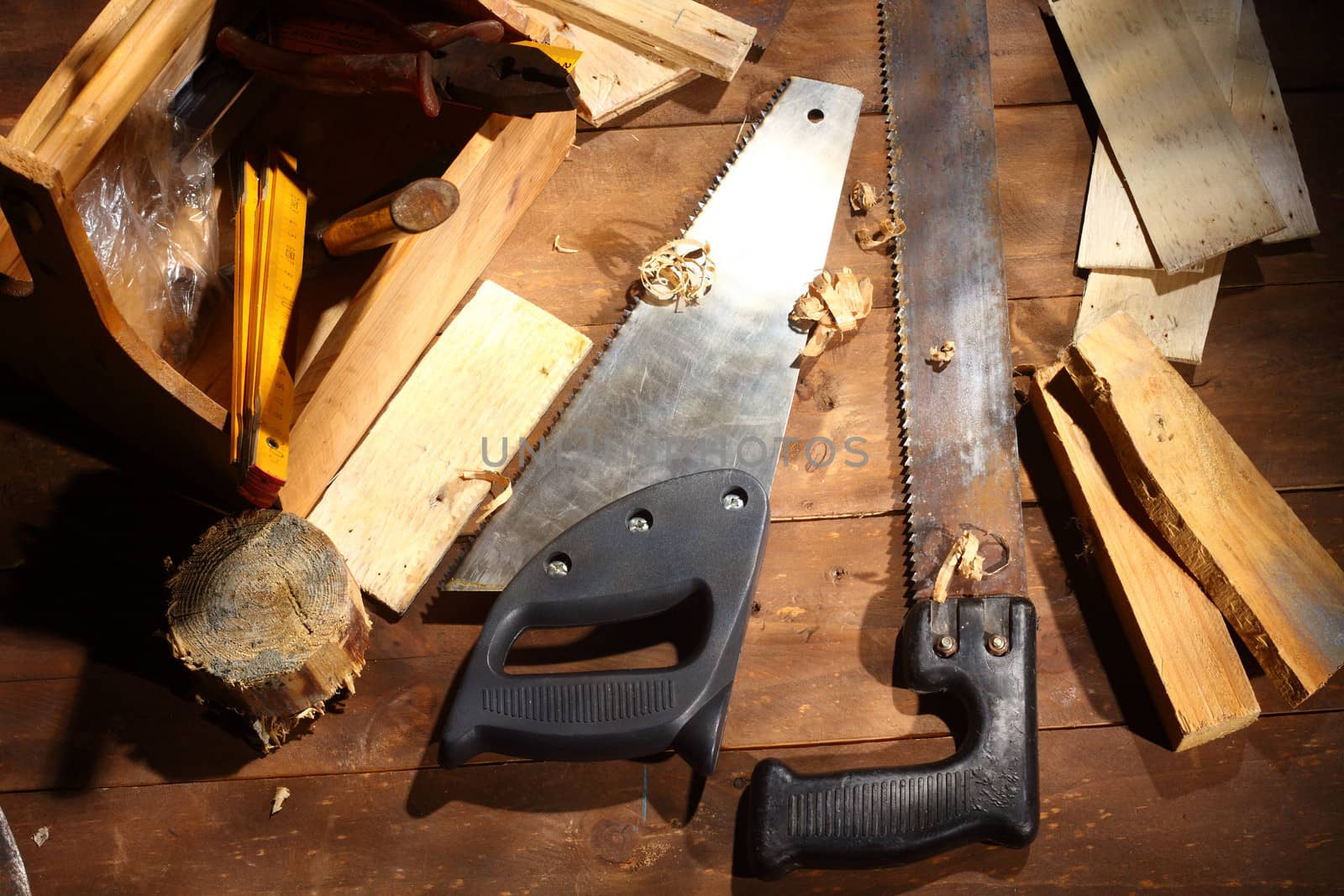 carpenter's tool on a workbench 