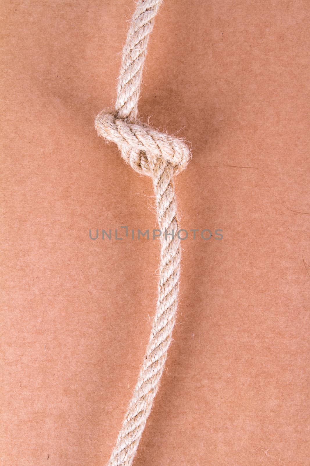 Close up shot of rope with knot.