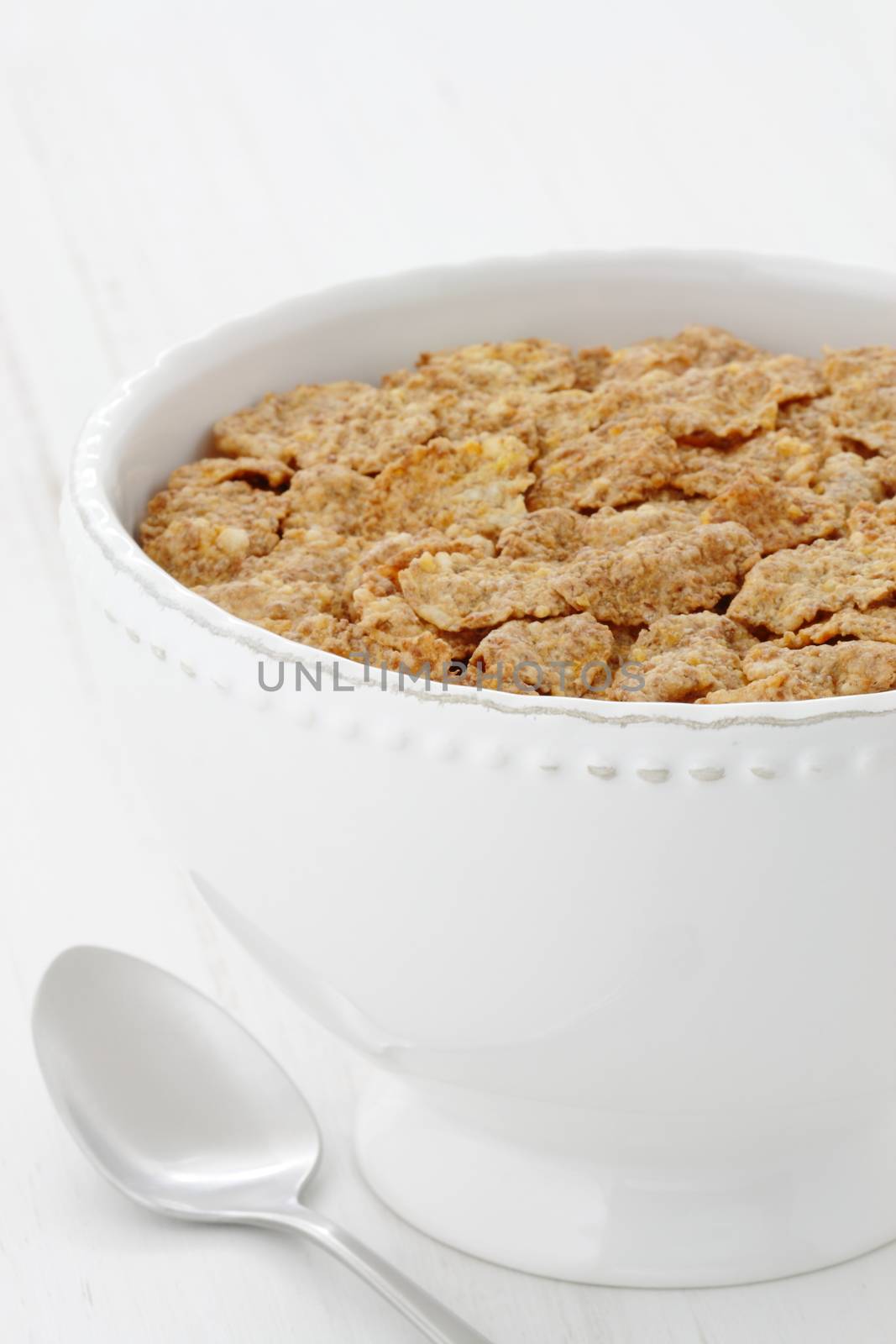 whole wheat cereal, delicious and healthy breakfast, often eaten in combination with yogurt or milk. 