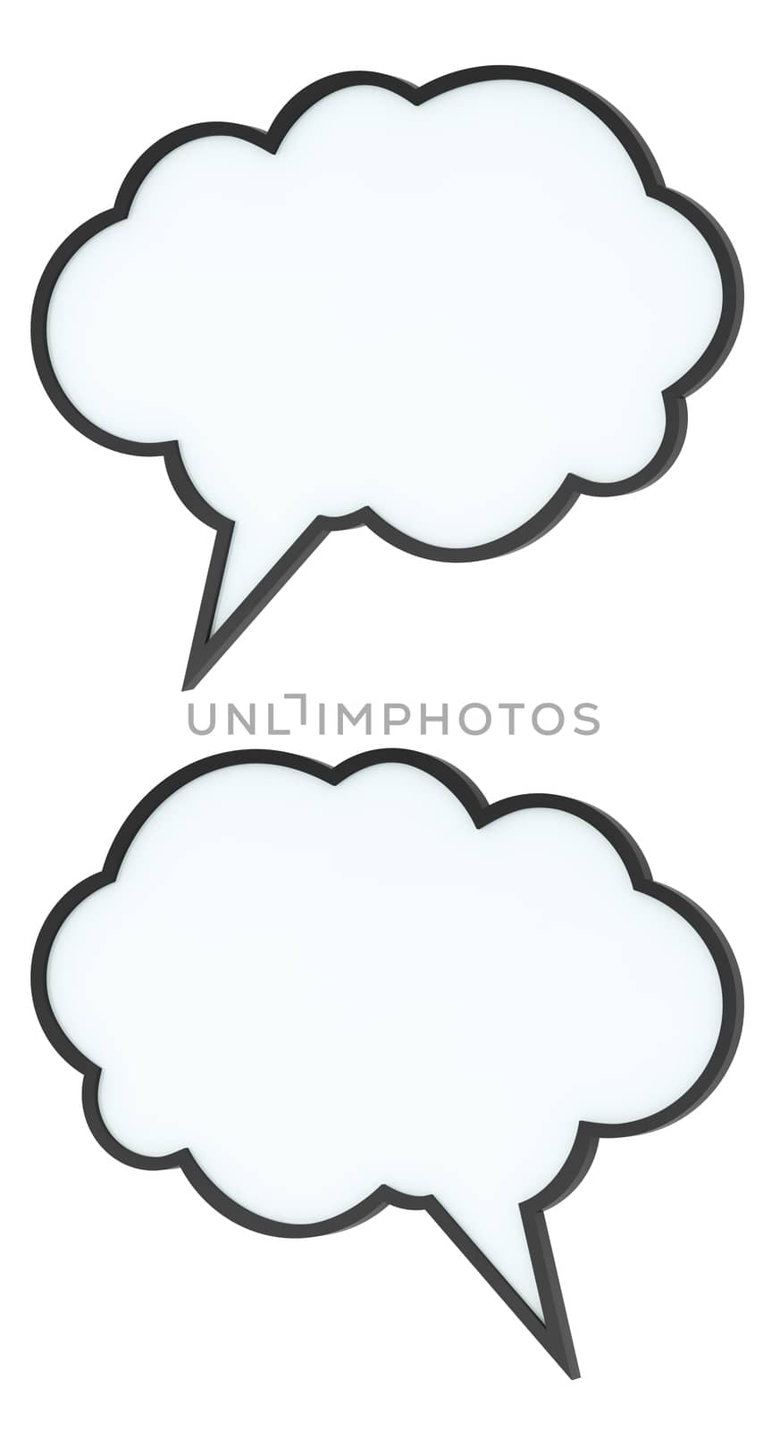 Set of emptyspeech bubbles (tag clouds) by maxkabakov