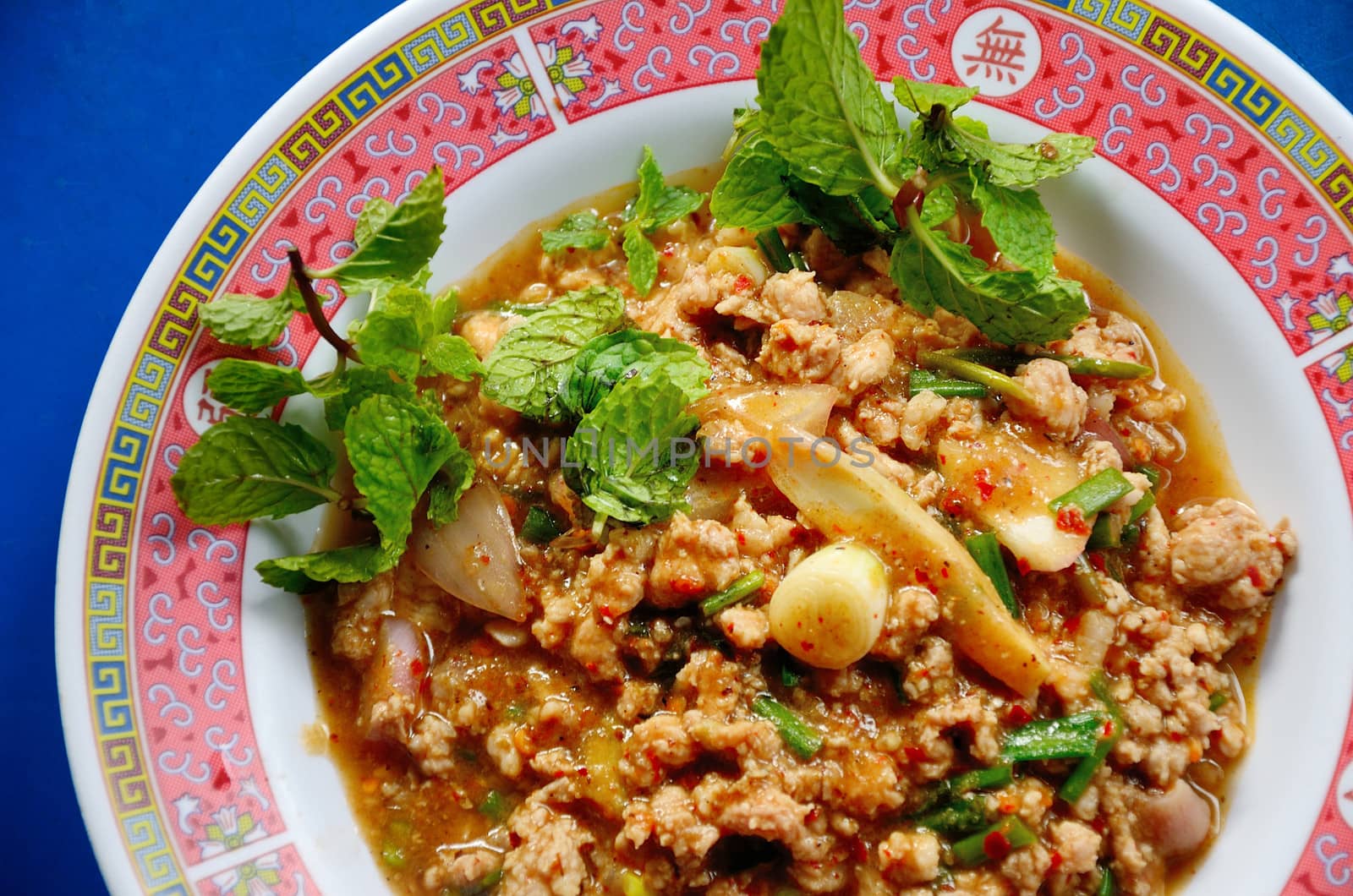 Spicy minced pork, Thai cuisine