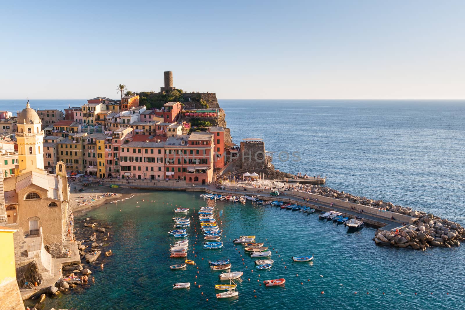 Village Vernazza in Cinque Terre Italian Riviera