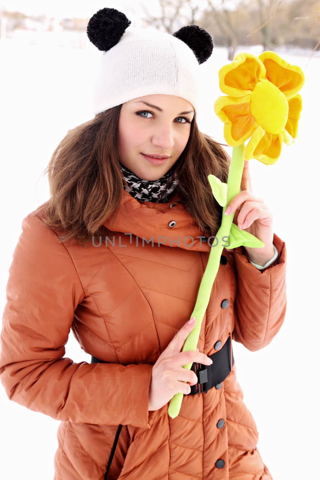 portrait of a woman with a flower