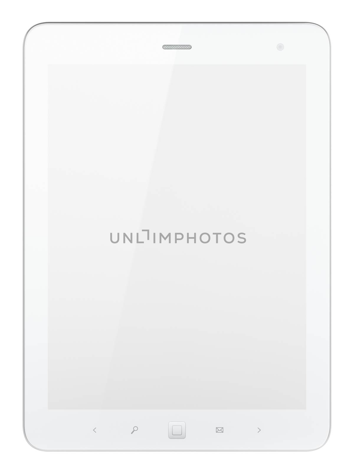 Beautiful white tablet pc on white background by maxkabakov