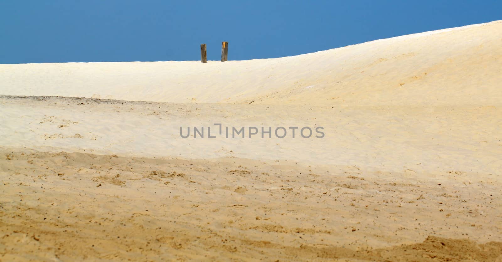 Sandy landscape with the sky