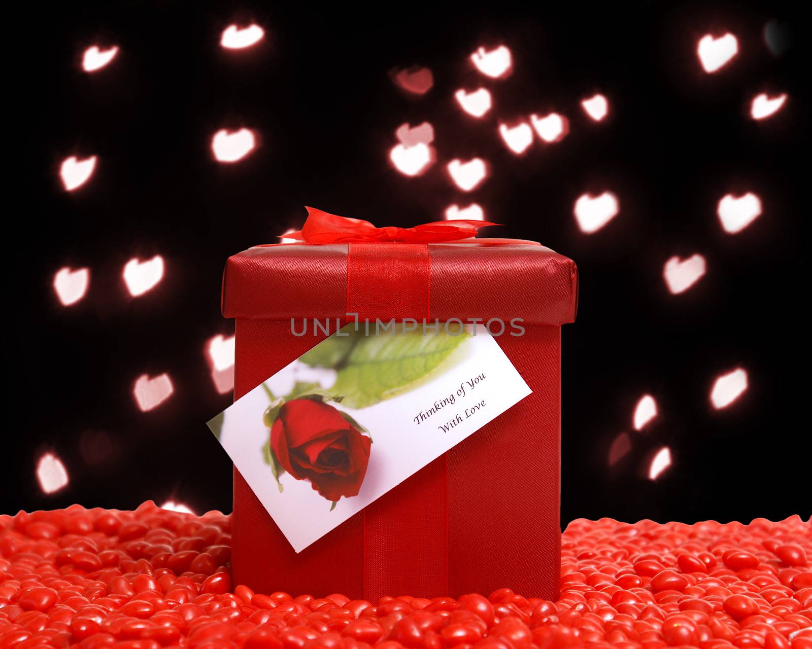 A romantic gift gestures the love in the air.