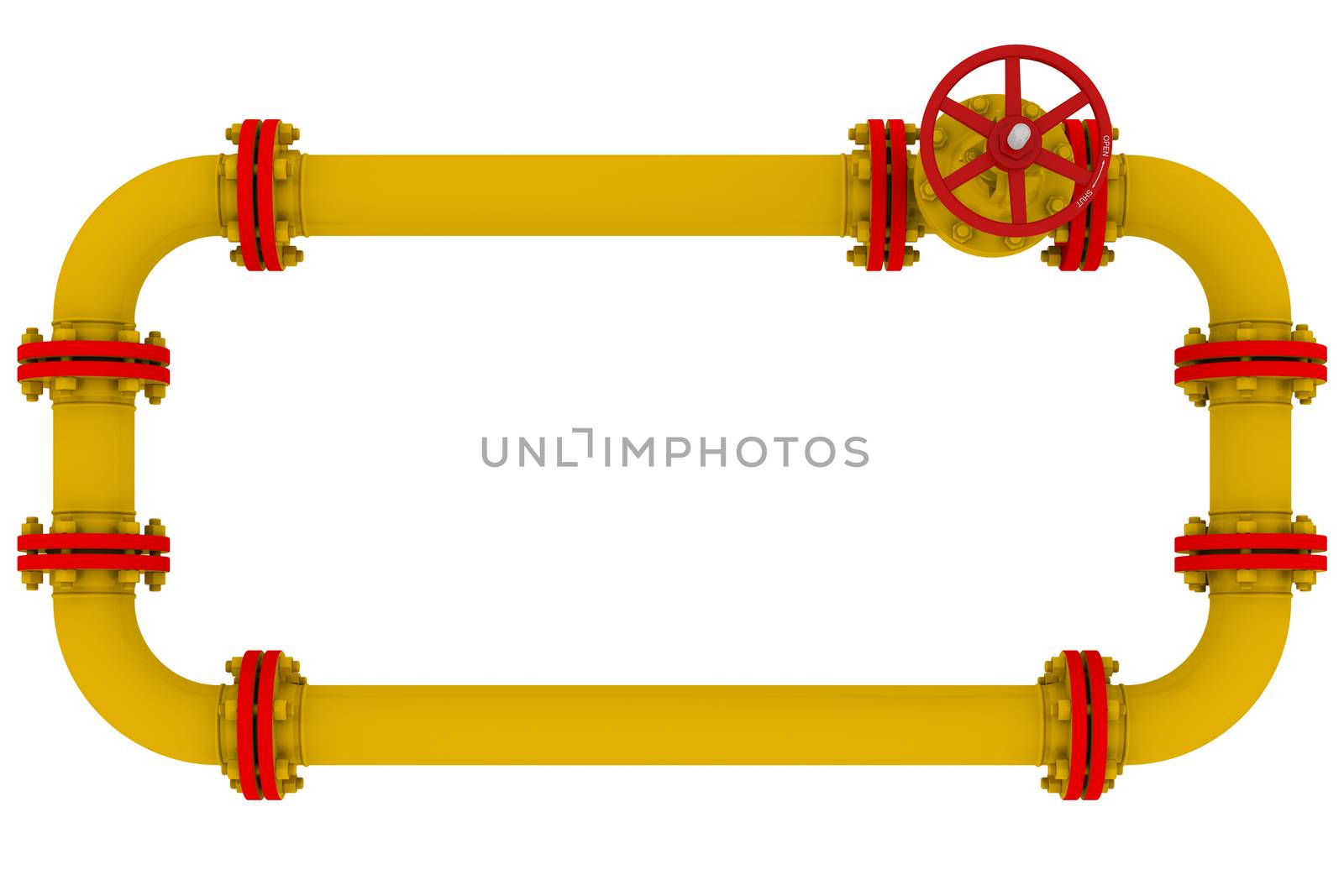Banner of pipes and valves by cherezoff