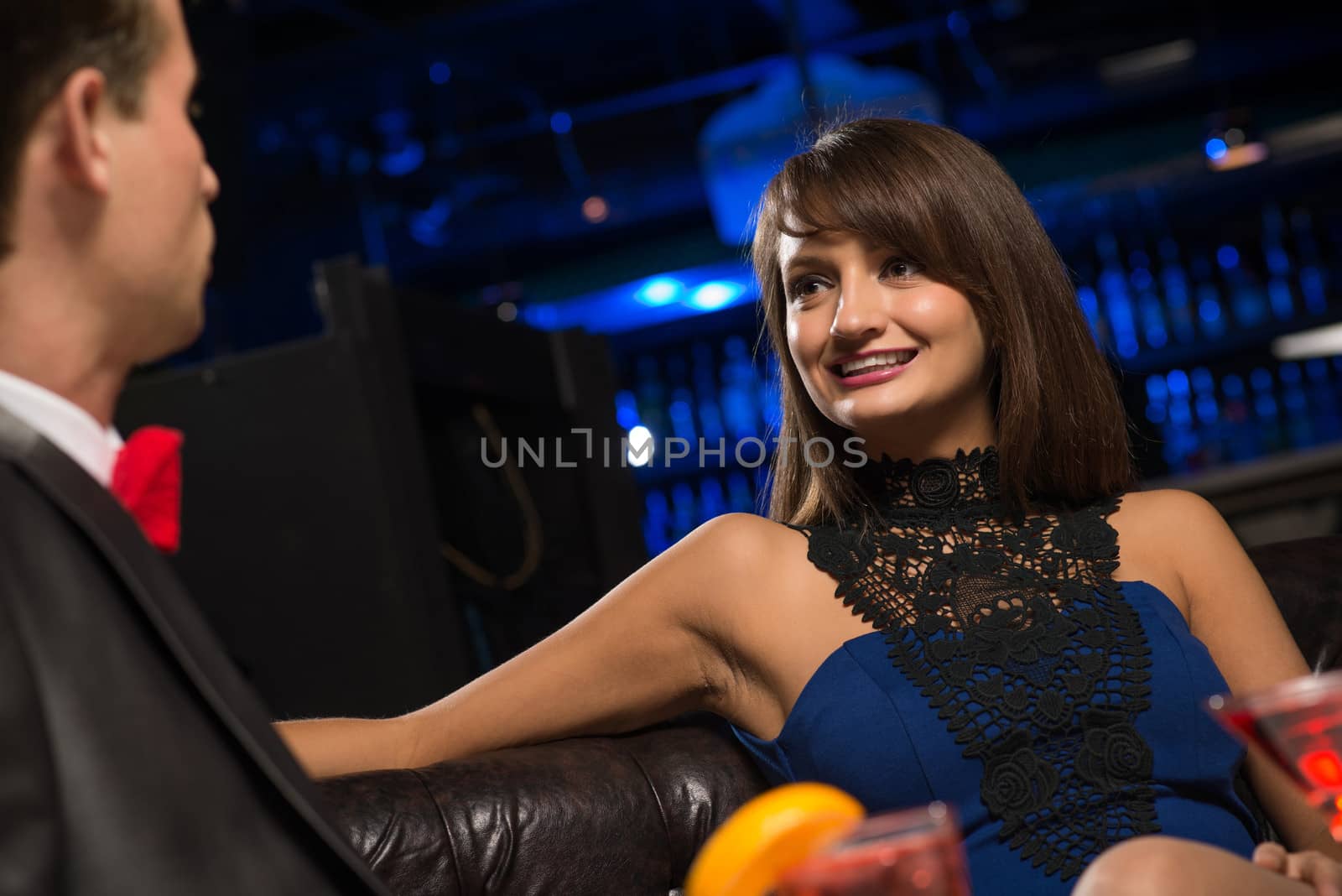 portrait of a woman in a nightclub by adam121