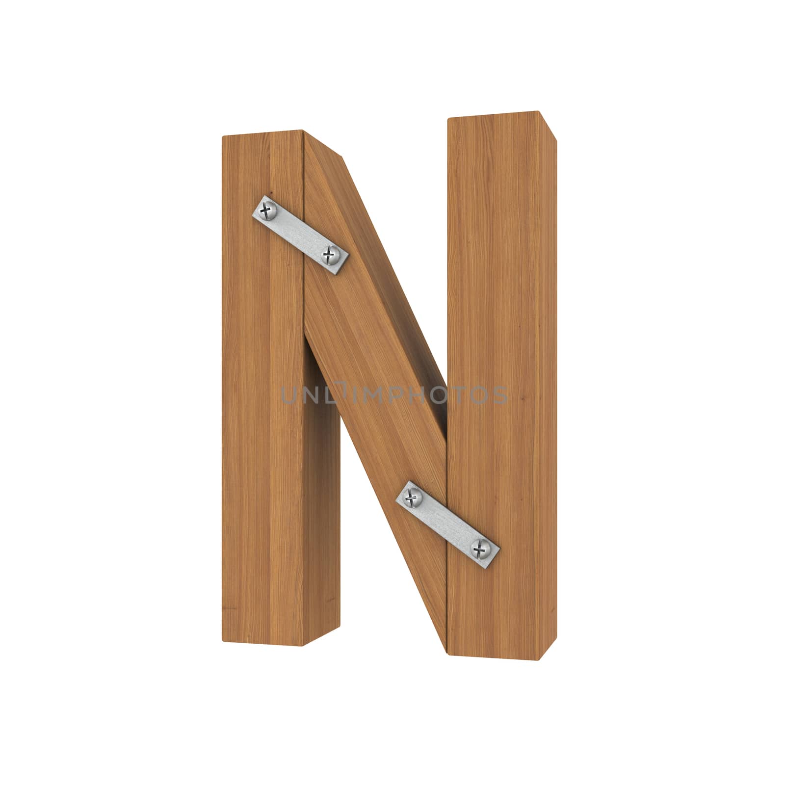 Wooden letter N by cherezoff