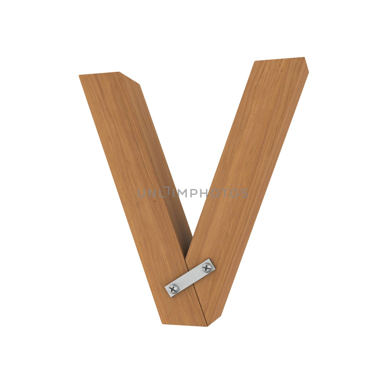 Wooden letter V by cherezoff